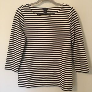 Ann Taylor Navy & White Blouse